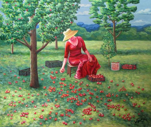 Apples in the garden by Julia Gogol