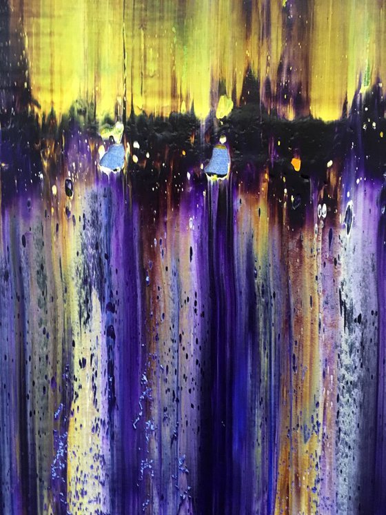 "Perfect For Each Other" - FREE USA SHIPPING - Original PMS Abstract Diptych Oil Paintings On Canvas - 32" x 20"