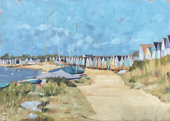 Boats And Beach Huts, Mudeford Sandbank