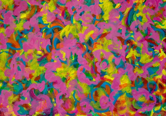 Dance The Street Pink LARGE ABSTRACT 122cm x 92cm