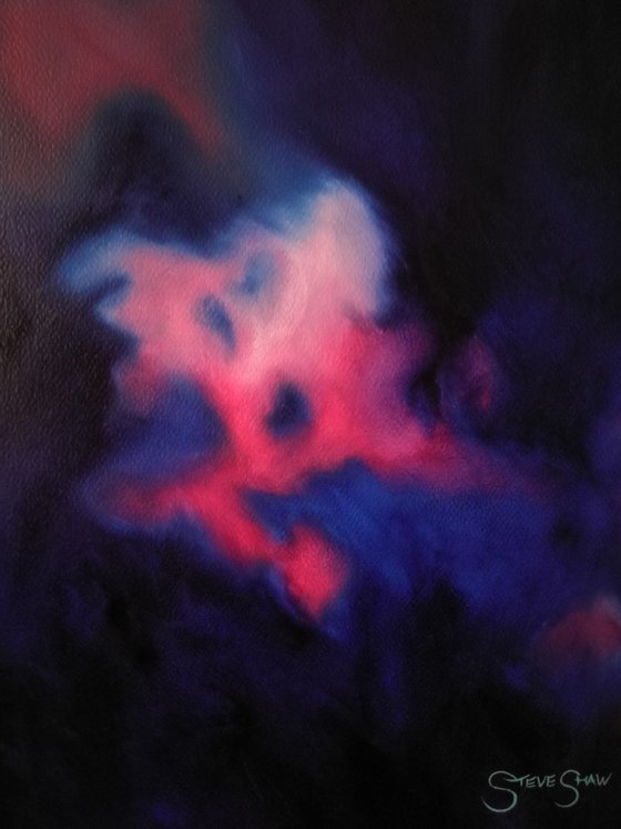 Dark Brilliance. Oil on Paper. Stunning Abstract Painting. 59.4cm x 84.1cm