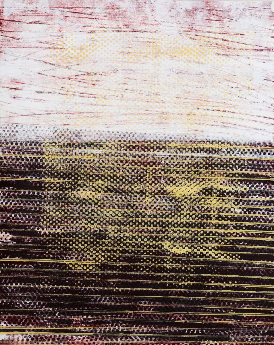 Abstract Acrylic Painting By Petr Strnad, 18 X 22", Nameless Space 4, Original Artwork