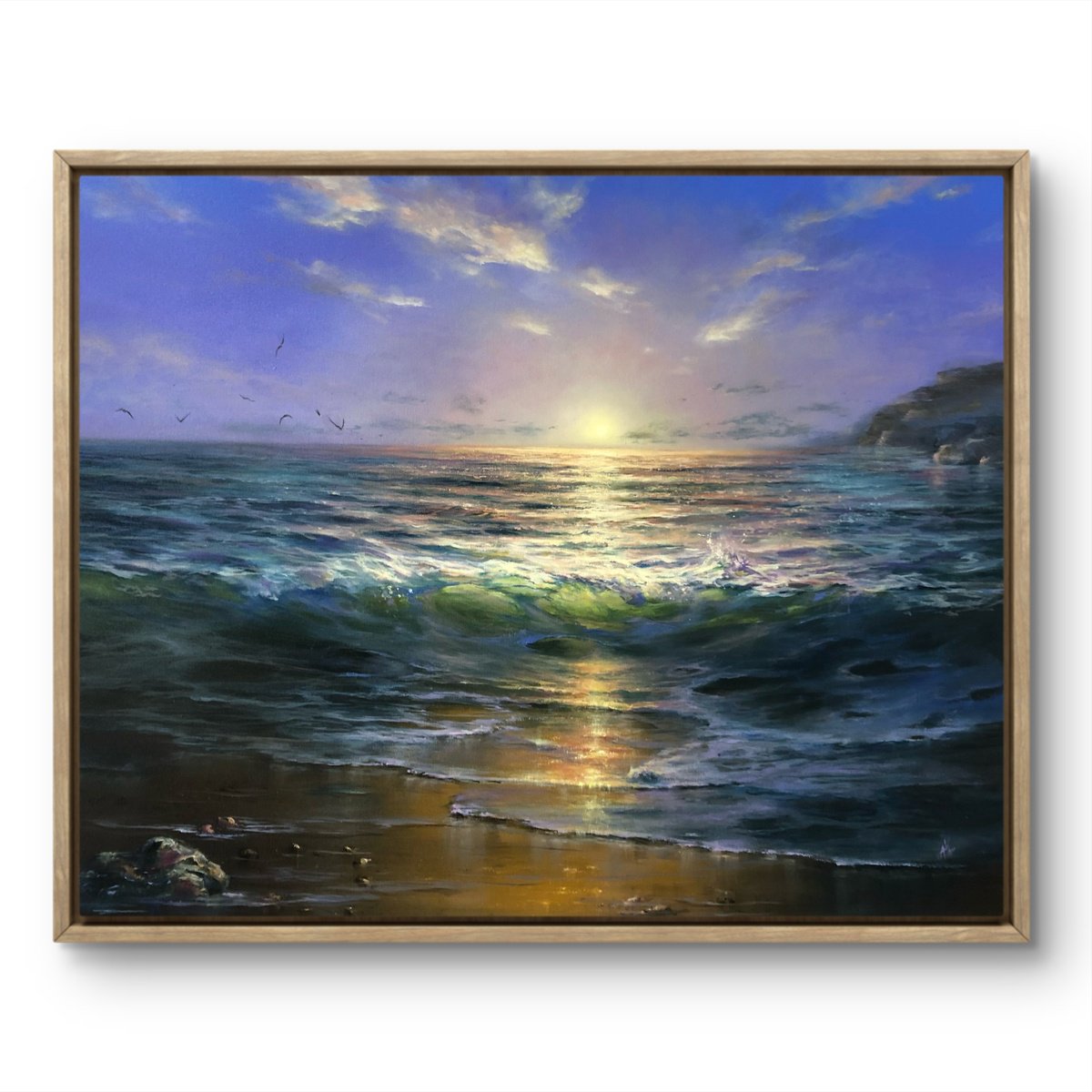 Impressionistic Landscape Oil Painting By Alesia Yeremeyeva, 30 X 24, Be The Light, Original Artwork