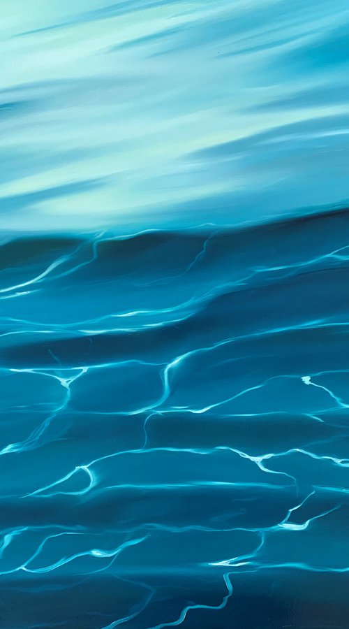 I'm Always Here With You - Ocean Abstract by Alanah Jarvis