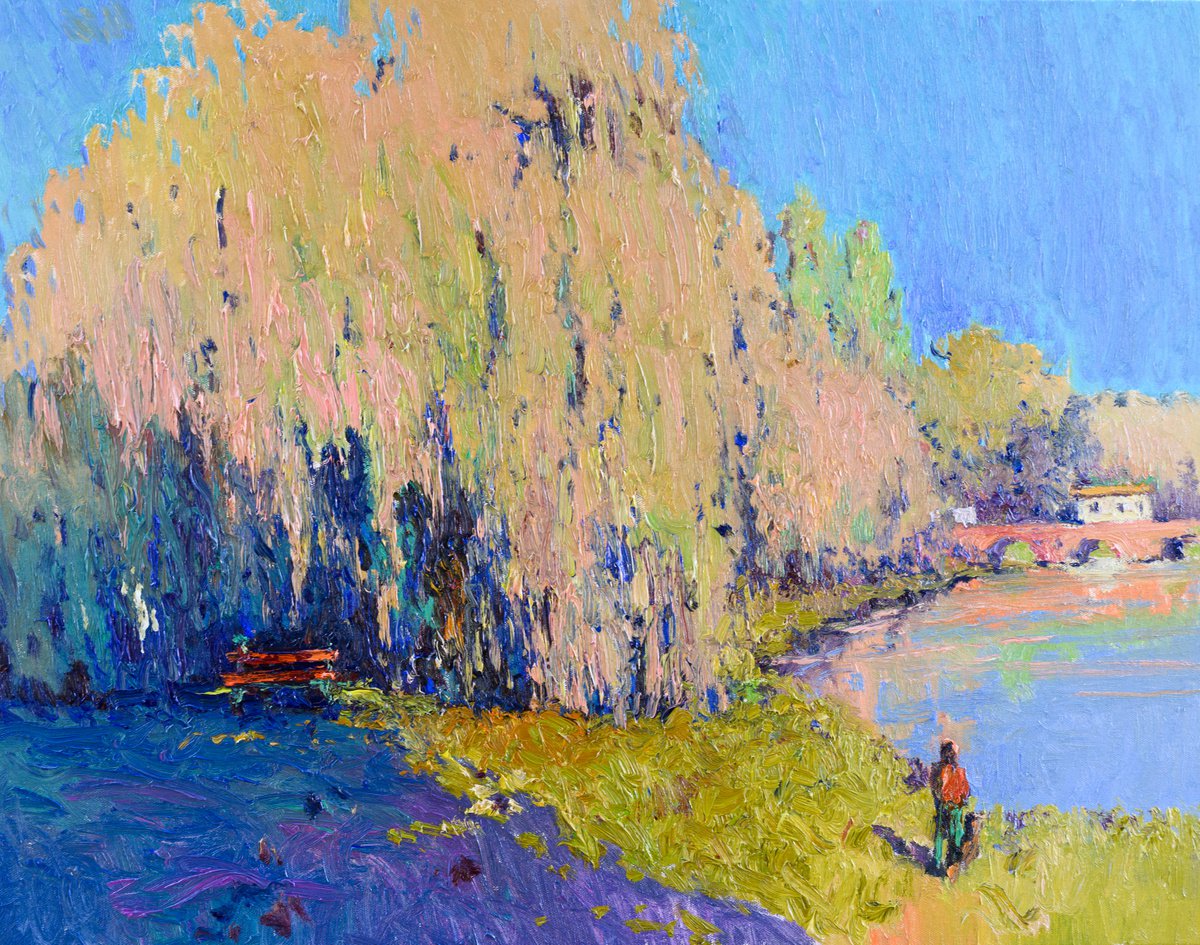 Big Willow Tree In The Park By Suren Nersisyan, 28 X 22, Artwork For Sale On Artfinder