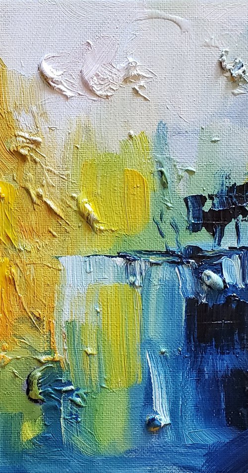 Abstract - Landscape - "Trees Along the Shore" by Katrina Case