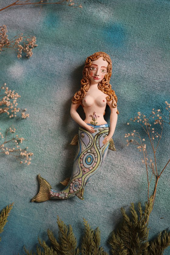 Mermaid,  Wall sculpture by Elya Yalonetski.