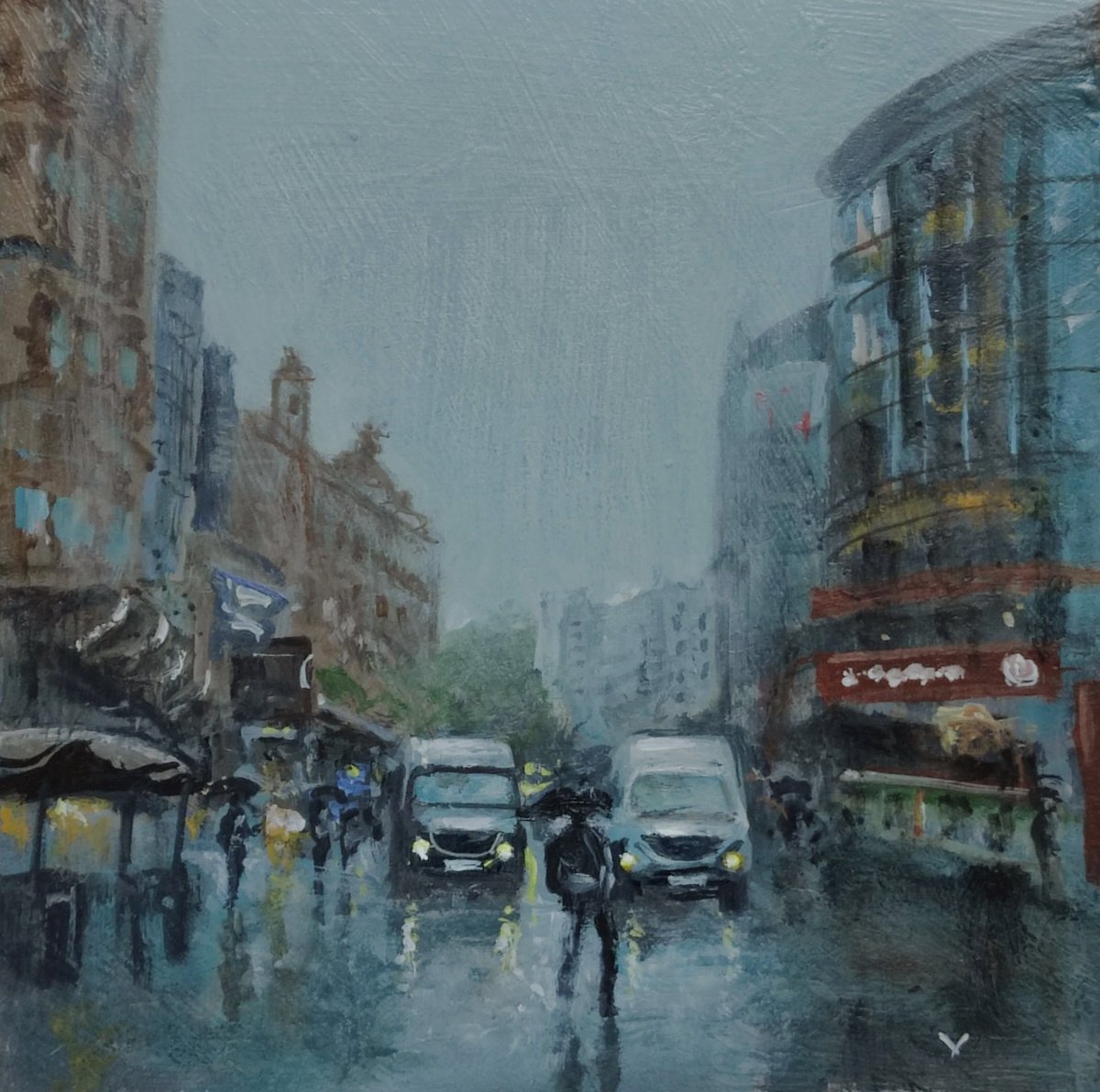 London City in rain by Vishalandra Dakur