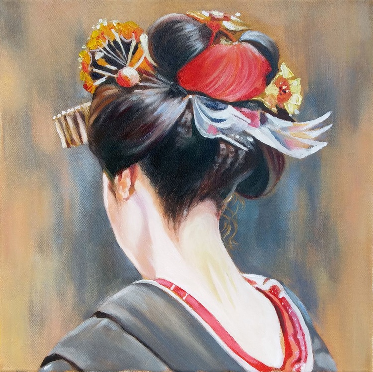 Geisha 2018 Oil Painting By Magdalena Palega Artfinder