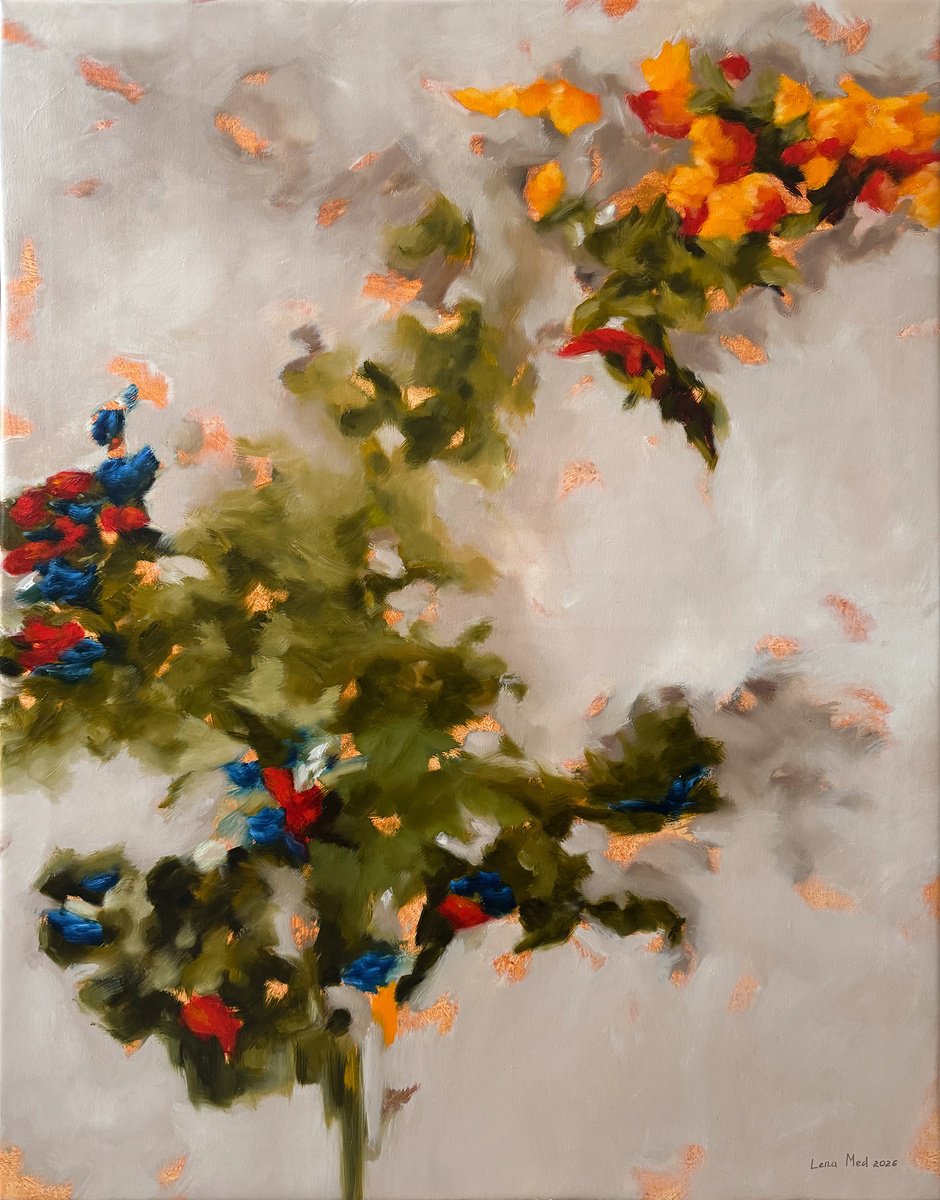 Expressive Oil Painting , Memory Of Shape By Lena Med, 28 X 35, Artwork For Sale On Artfinder