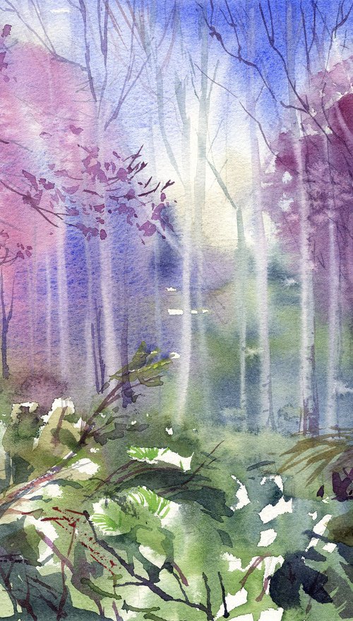 Spring Mist in the Forest by SVITLANA LAGUTINA