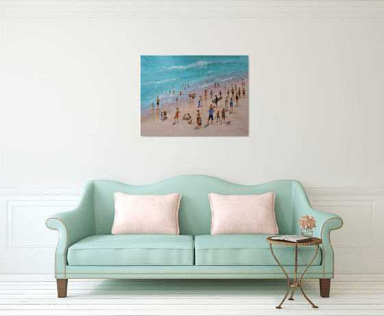 Summertime beach 40x28 in