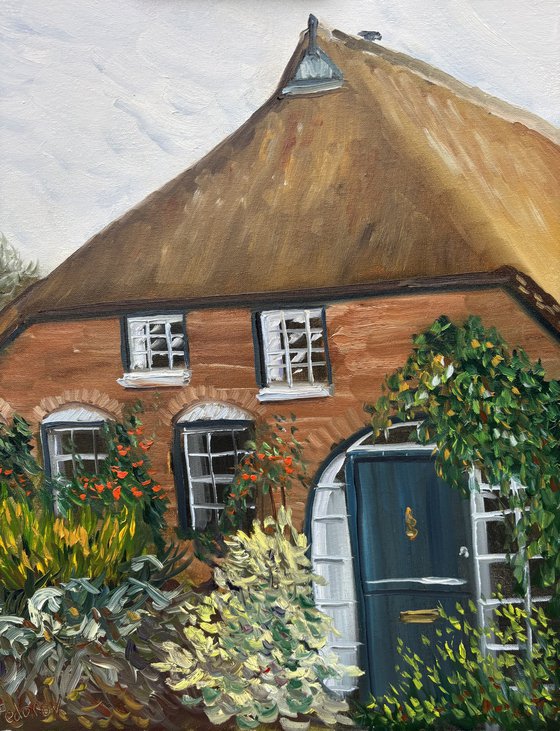 Dutch house with thatched roof