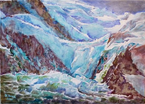 Cascade de glace sous le Mont-Blanc by Danielle ARNAL