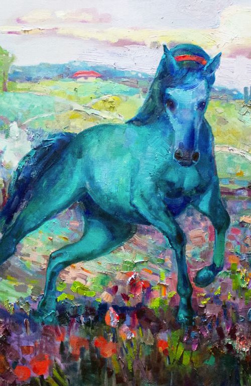 Green horse by Anastasiia Grygorieva