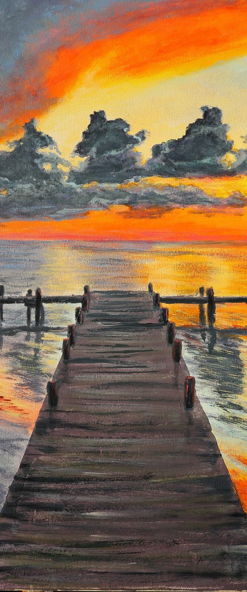 Calm at sunset, 50*50 by Dmytro Yeromenko