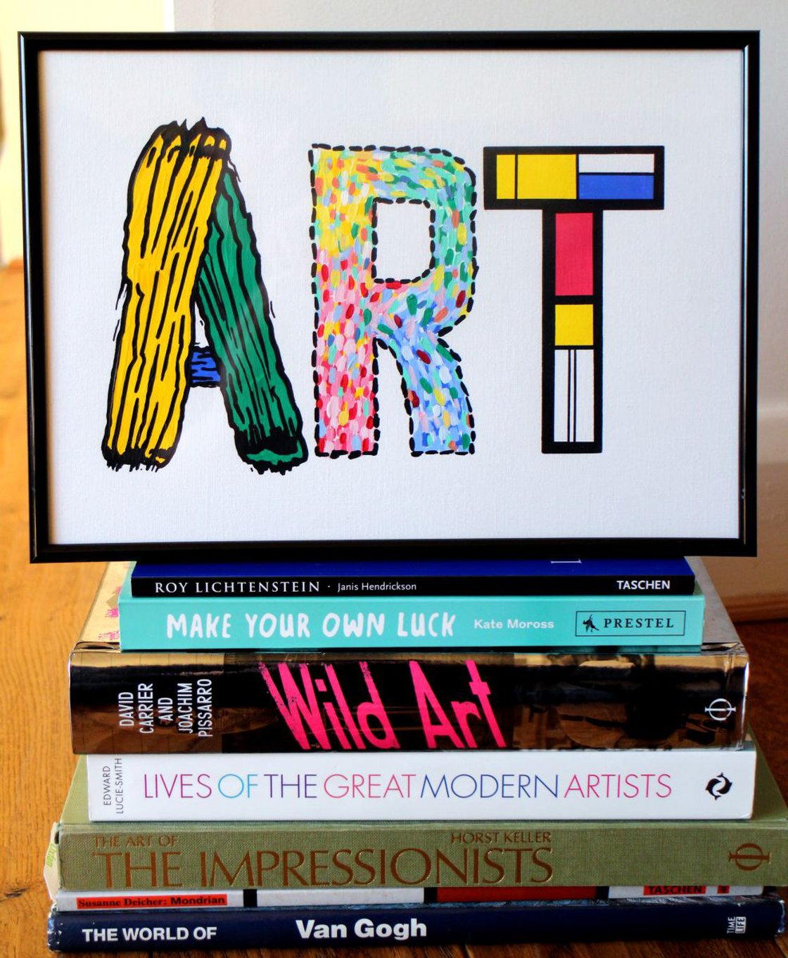 Modern Art Typography Painting on A4 Paper Acrylic painting by Ian