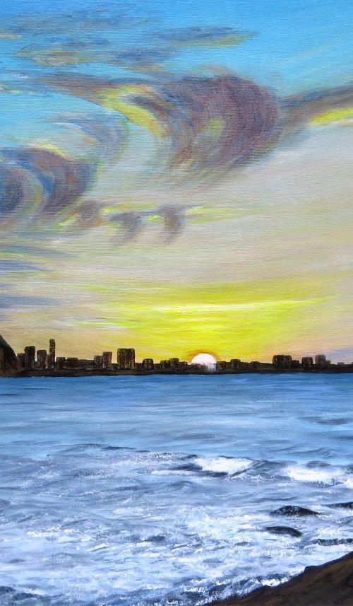 Sunrise over San Juan, 70*50 by Dmytro Yeromenko