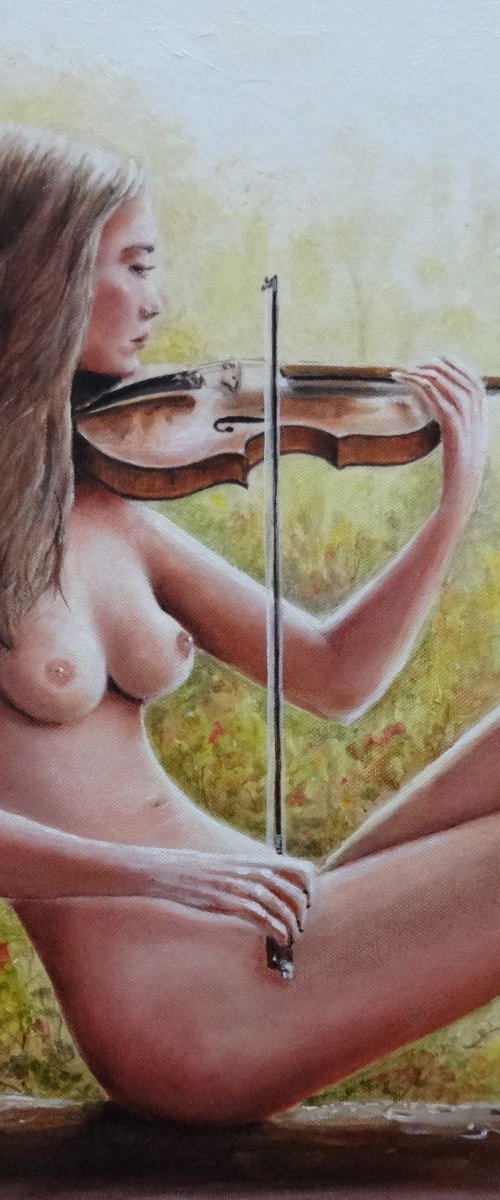 The Violin by Mel Davies Original Art