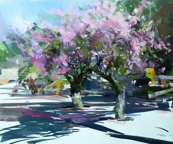Spring Painting Sakura Blossom
