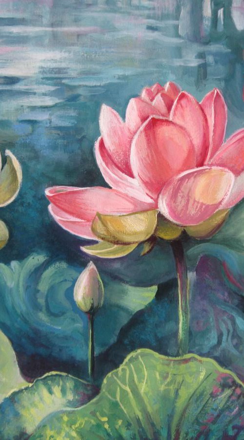 Lotus pond by Elena Oleniuc
