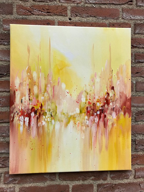 " New day " ,  Abstract Acrylic Painting - 50x60cm
