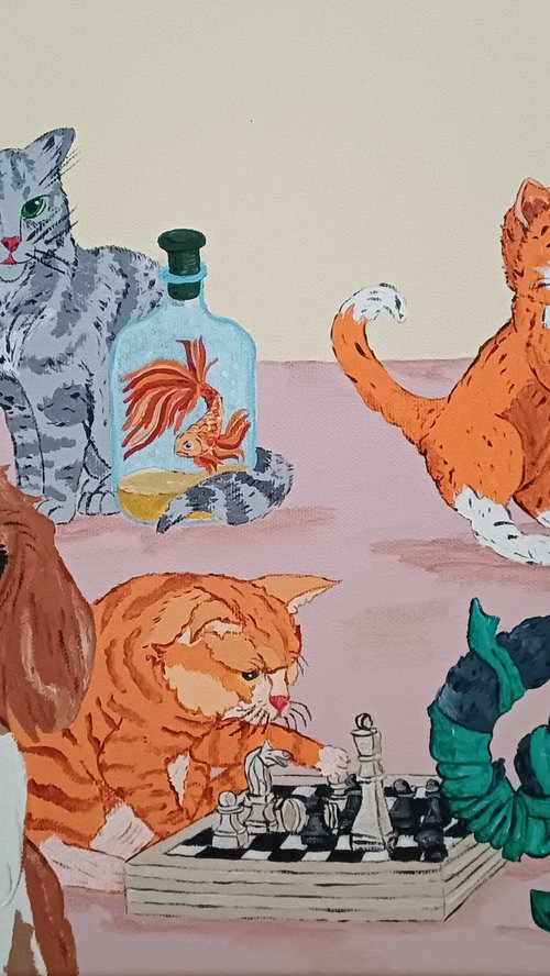 Cats at Play by Corinne Hamer