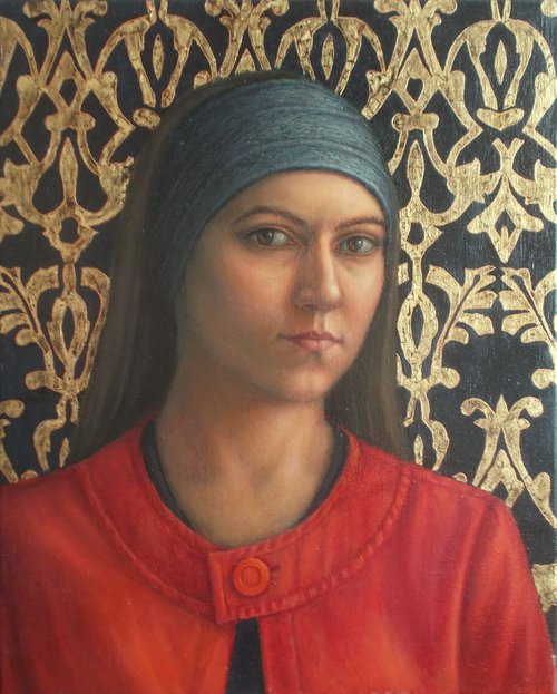 portrait "Self Portrait in Red" by Tatyana Mironova