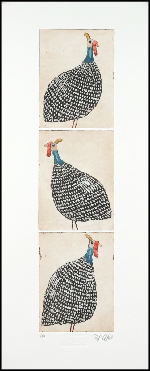 a stack of Guinea Hens by Mariann Johansen-Ellis