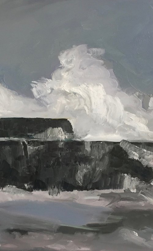 'Storm, Cellardyke Harbour, Fife' by Stephen Howard Harrison