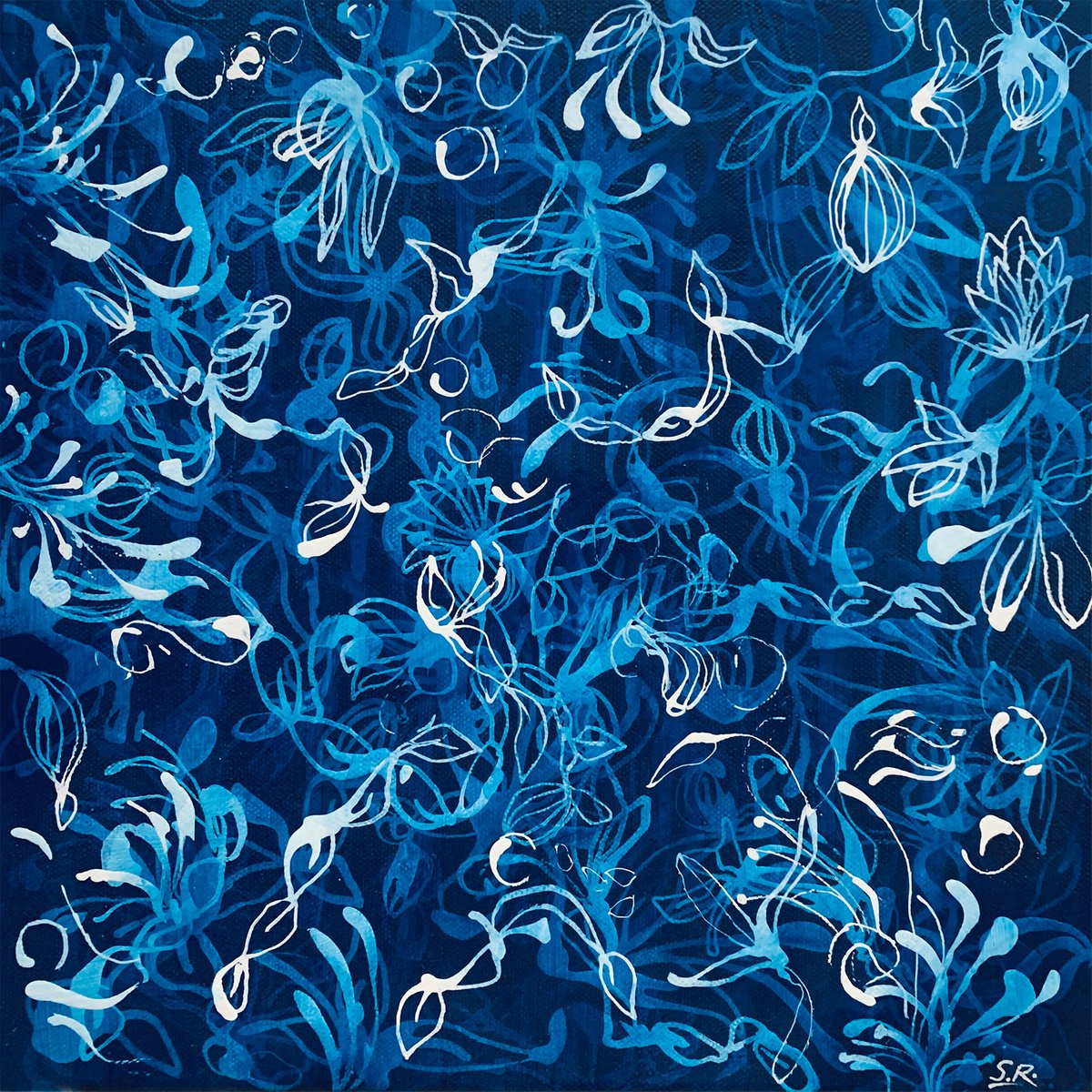 Petite Blue Chiffon No.4 by Sara Richardson