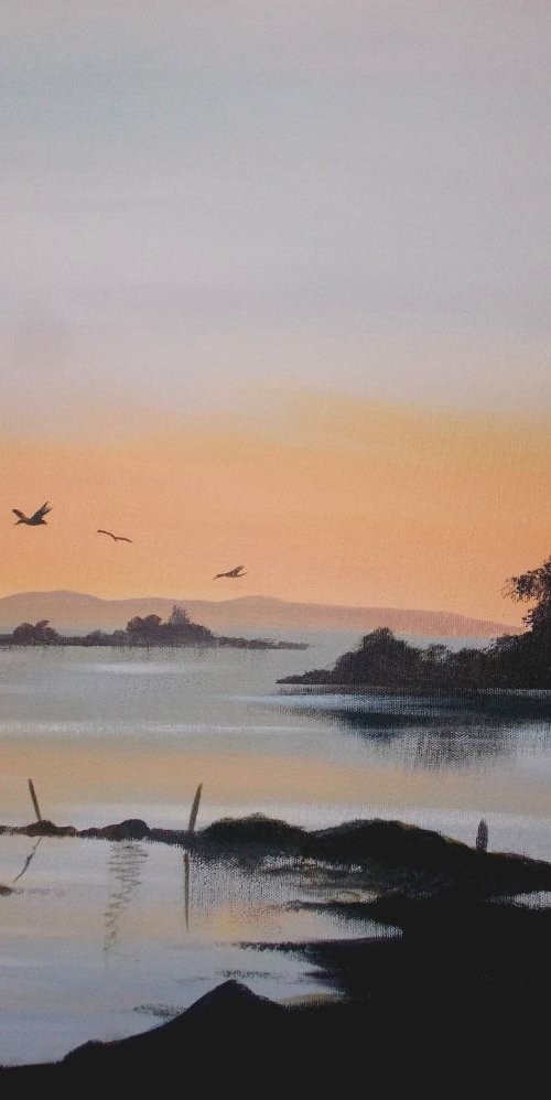 corrib sunset by cathal o malley