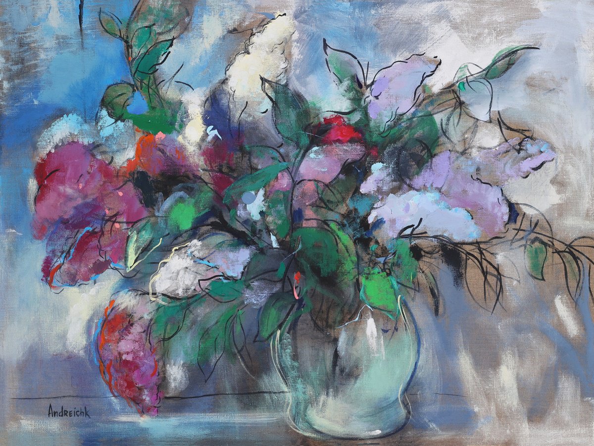  Bouquet Of Lilacs By Artem Andreichuk, 31 X 24, Artwork For Sale On Artfinder