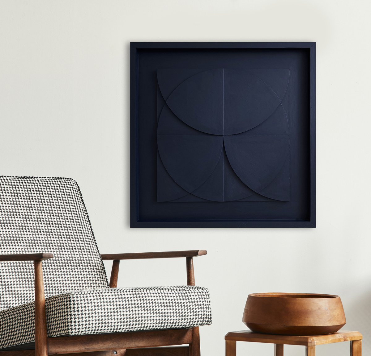 Geometric Relief , Dark Convex By Liam Roberts, 20 X 20, Artwork For Sale On Artfinder