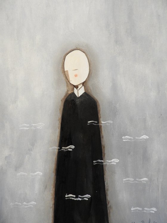 Human figure with long coat