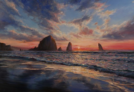 "Sunset on the Coast"