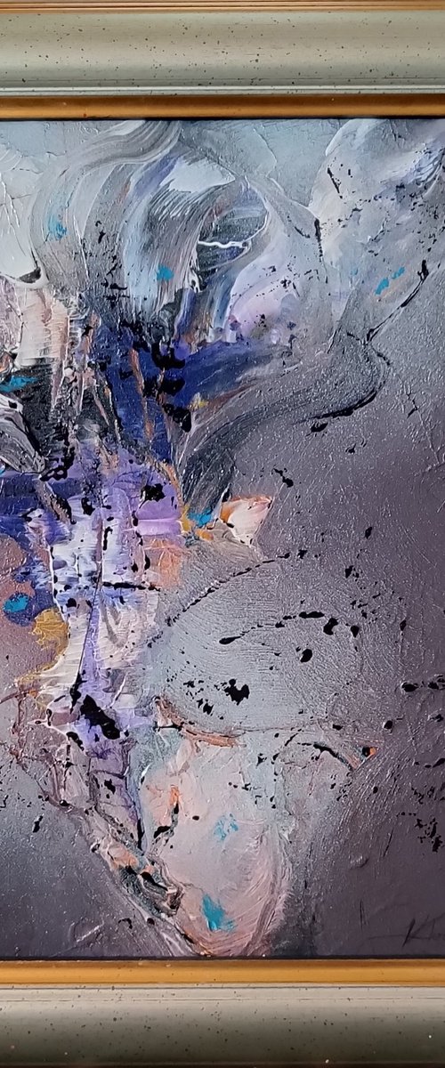 Small size fascinating abstract still life by master Ovidiu Kloska by Kloska Ovidiu