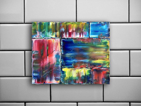 "Brick By Brick" - Original PMS Abstract Oil Painting On Canvas