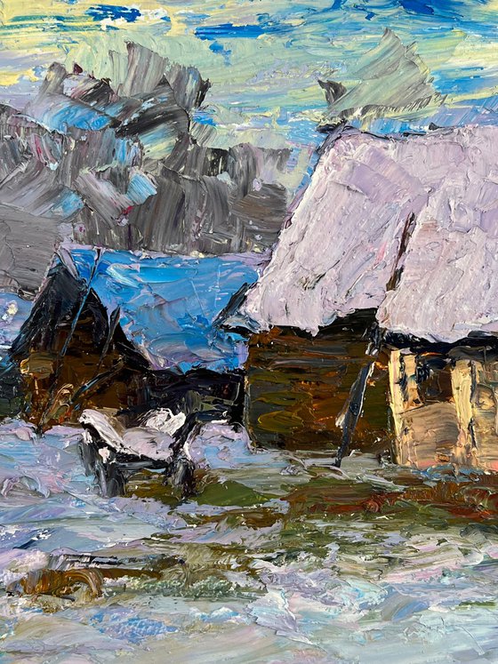 Winter Village Under the Snow