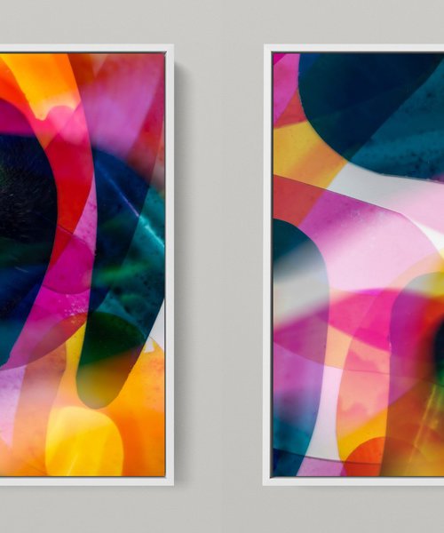 META COLOR VIII - PHOTO ART 150 X 75 CM FRAMED DIPTYCH by Sven Pfrommer
