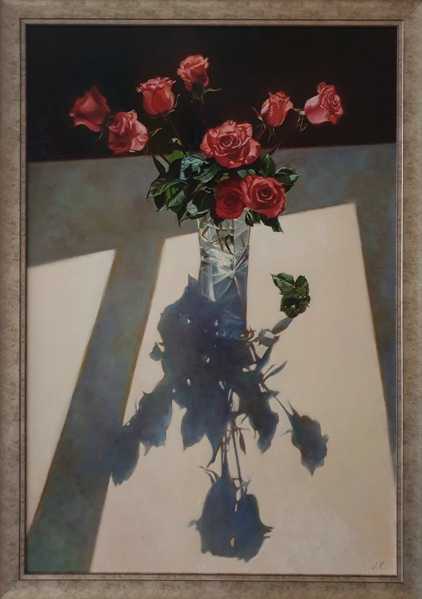 Evening roses. by Anna Kotelnik