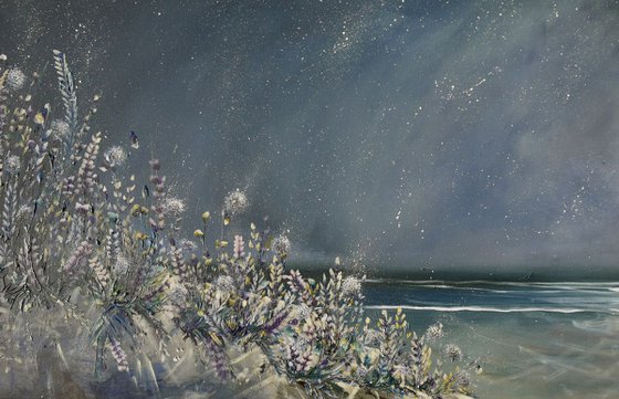 On Moonlight Bay (large panoramic painting)