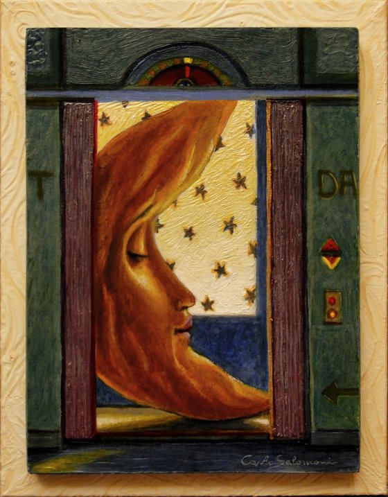 THE MOON'S ELEVATOR - (framed)