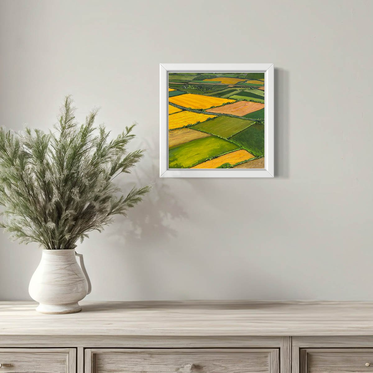 Impressionistic Landscape Painting By Km Arts, 10 X 10", Coventry - And So It Was, Original Artwork