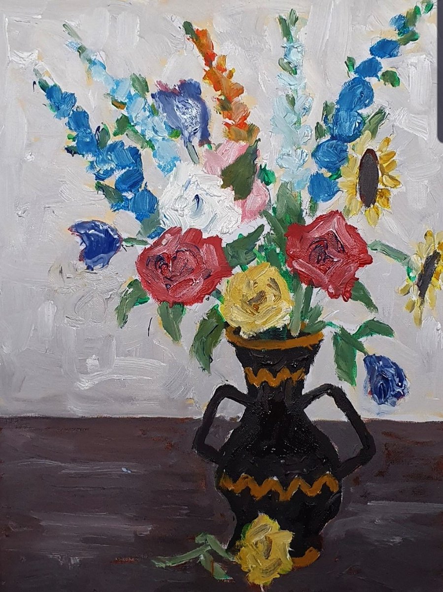 flowers trialling oils I by Colin Ross Jack