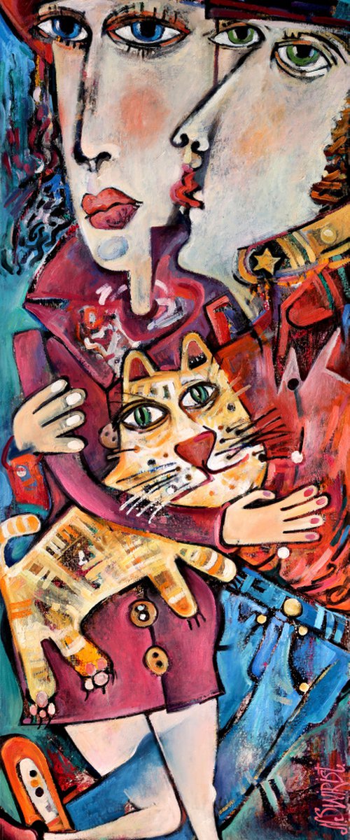 Walking with the Ginger Cat. by Nikifor Swiristuhin
