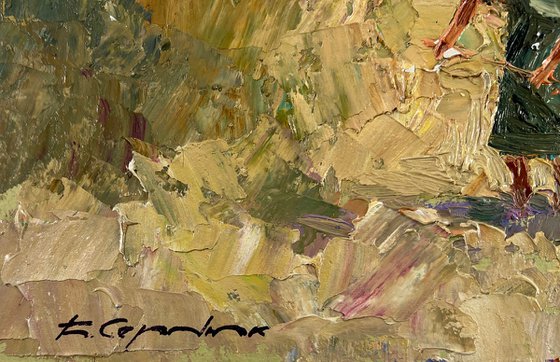 Working in the Field under a Blue Clear Sky