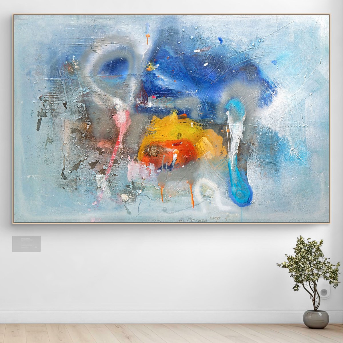 Organic Abstract Acrylic Painting By Adriano Ribeiro, 47 X 31, Aleatore, Original Artwork