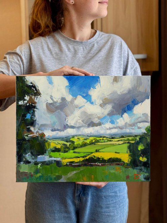 Fields Under Flying Clouds