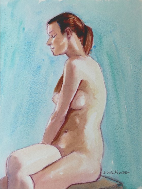Seated female nude